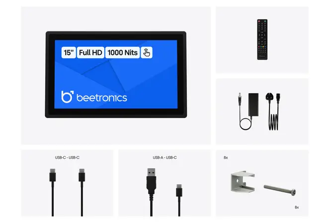 15 Inch Touchscreen Metal (High Brightness)
