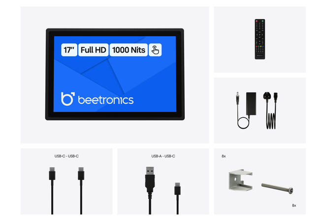 17 Inch Touchscreen Metal (High Brightness)