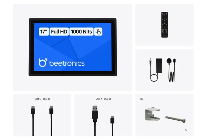 17 Inch Touchscreen Metal (High Brightness)